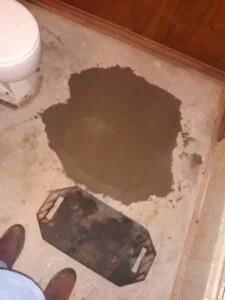 Burleson slab leak repair — re-pouring concrete inside the home where access was needed