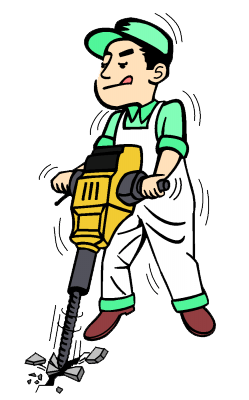 Plumber Jackhammering