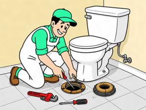 broken toilet flange replace repair