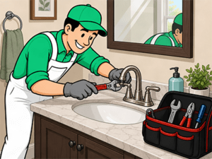 bathroom lavitory faucet replace repair