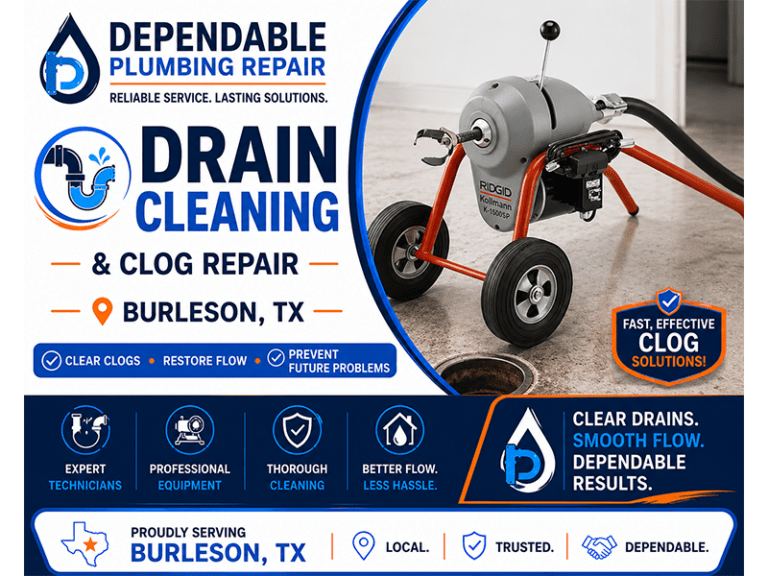 Drain Cleaning and Clog Repair Burleson TX