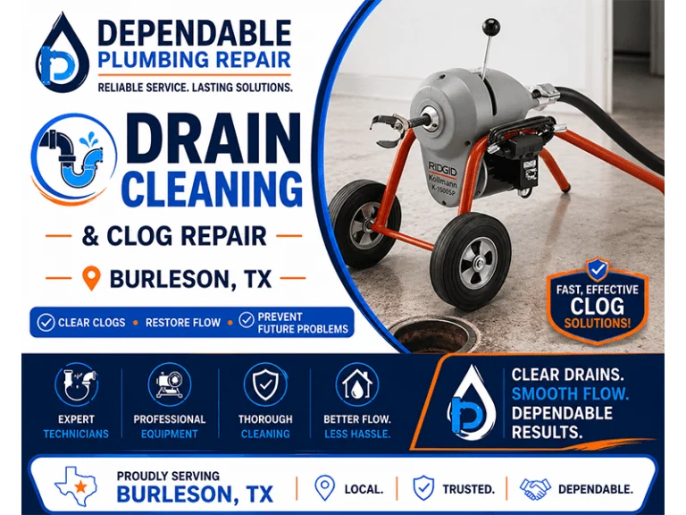 Drain Cleaning and Clog Repair Burleson TX