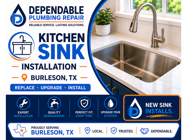 Kitchen Sink Installation in Burleson TX