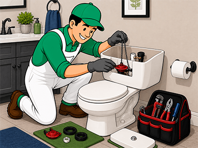 Rebuilding Toilet Tank with Flapper