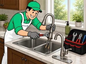 kitchen sink faucet replace repair