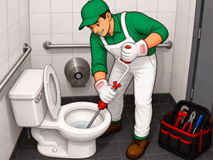 toilet auger unstop toilet
