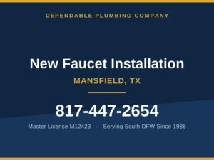 Installed New Faucets on New Cabinets at a Mansfield Home