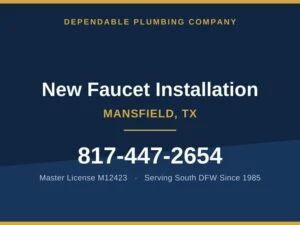 Installed New Faucets on New Cabinets at a Mansfield Home
