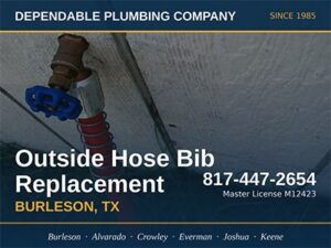 A Burleson homeowner called about water seeping down the siding beneath their outside faucet. Don found the hose bib weeping...