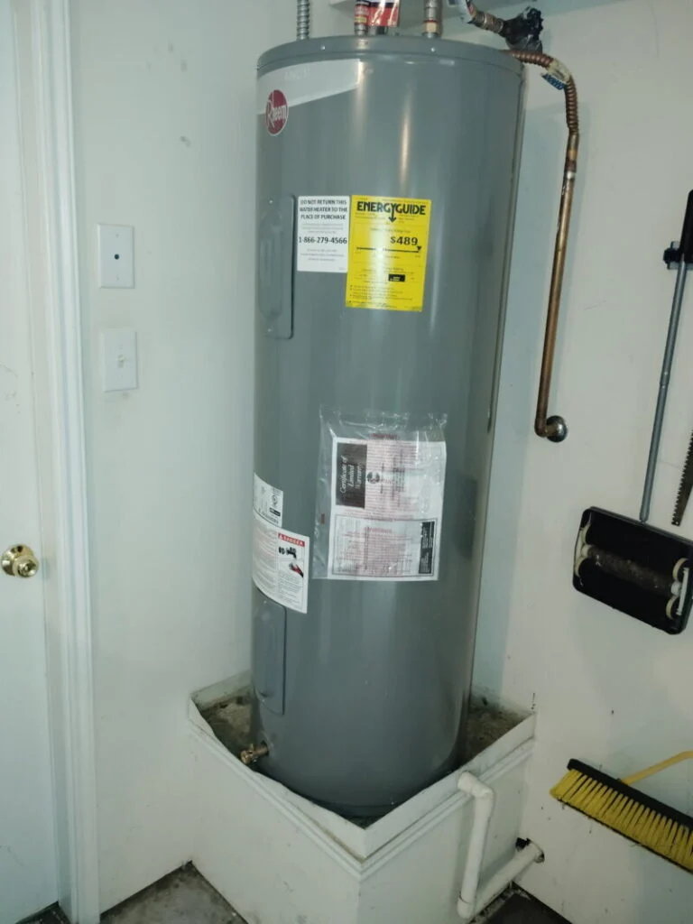 A homeowner in Crowley called to have their water heater replaced. Don installed a new 50 gallon Rheem electric water heater...