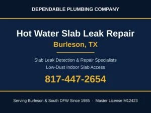 A Burleson homeowner called us back after recognizing the signs of a slab leak they had dealt with once before at the same ho...