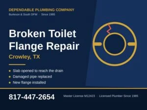 A Crowley homeowner called Dependable Plumbing to reset a toilet, and the job turned out to be bigger than a reset. Once Don...